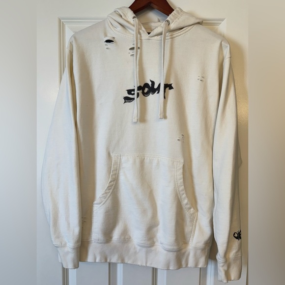 Olivia Rodrigo Distressed Sour Butterfly Hoodie Adult Medium Off White - Picture 11 of 11